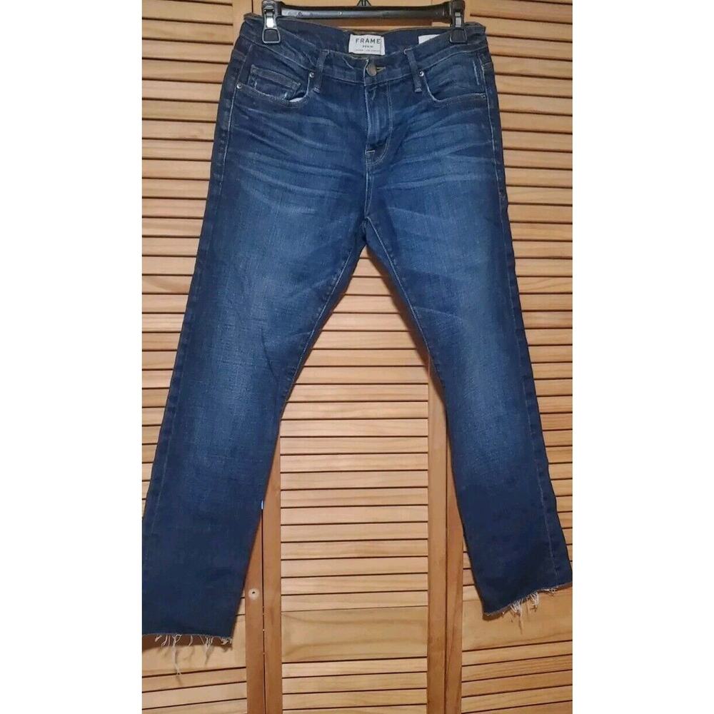 Frame Jeans Vinoodh Womens Size 28 Dark Blue Frayed Hem
